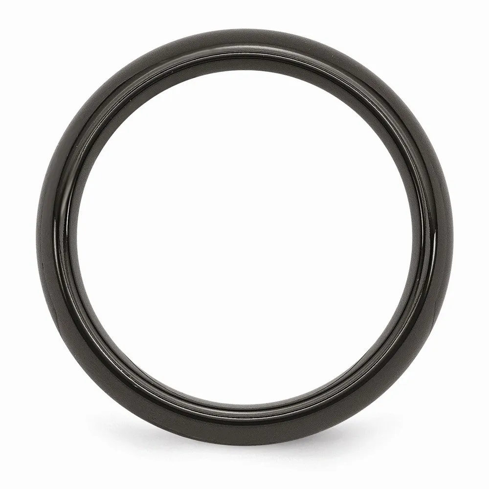 Titanium Black Ti 6mm Polished Band