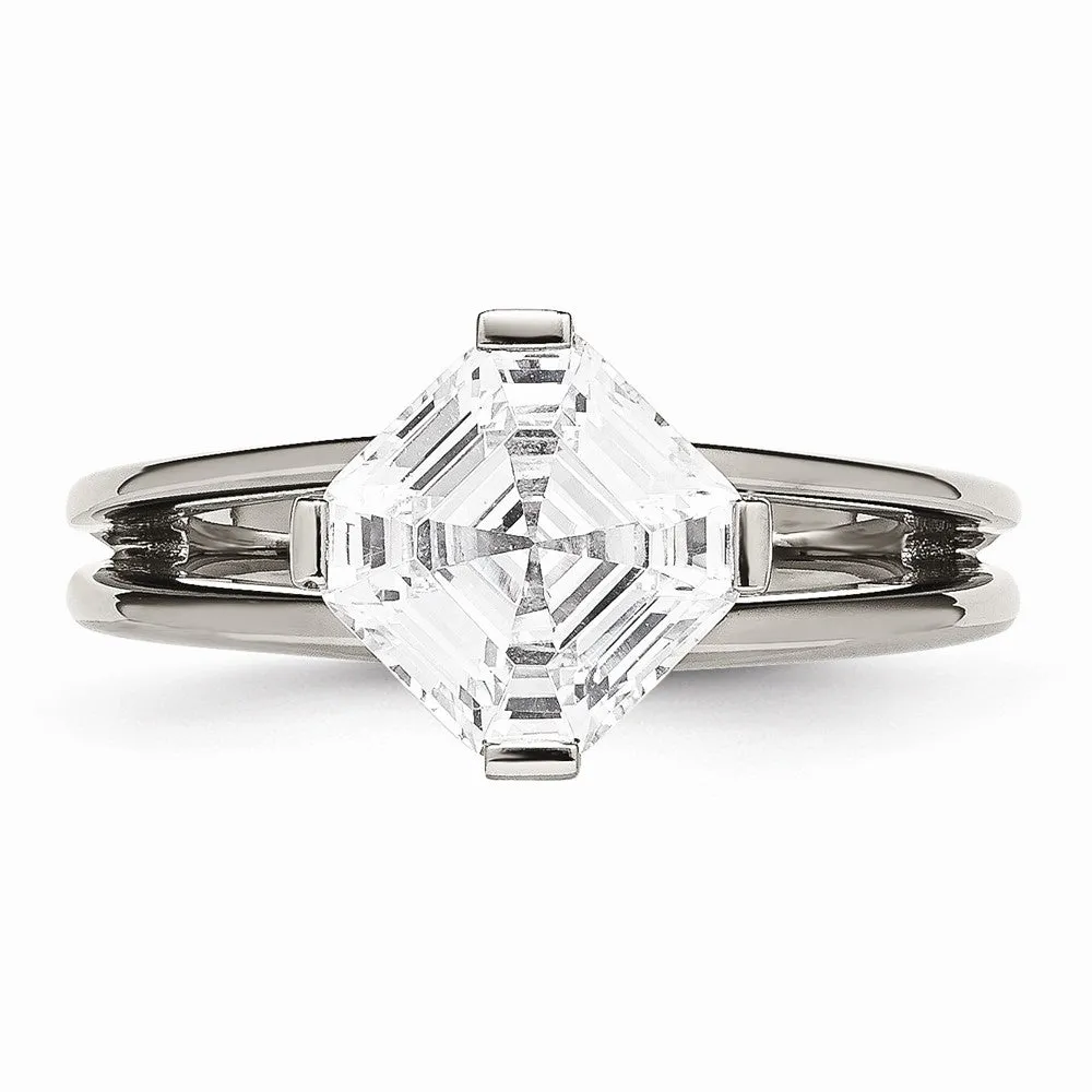 Titanium CZ Ring