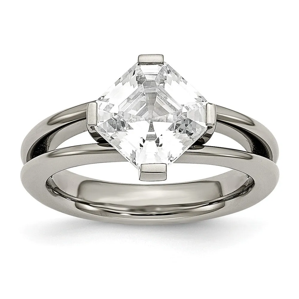 Titanium CZ Ring