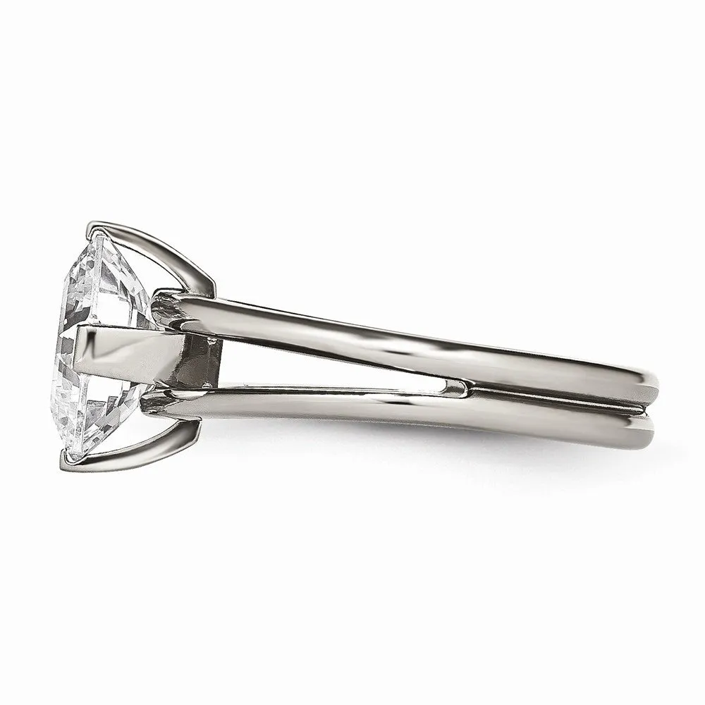Titanium CZ Ring