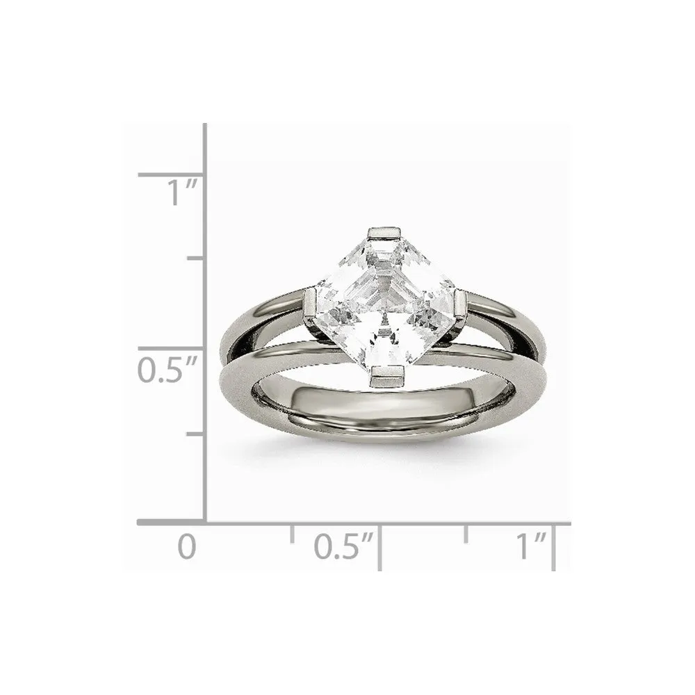 Titanium CZ Ring
