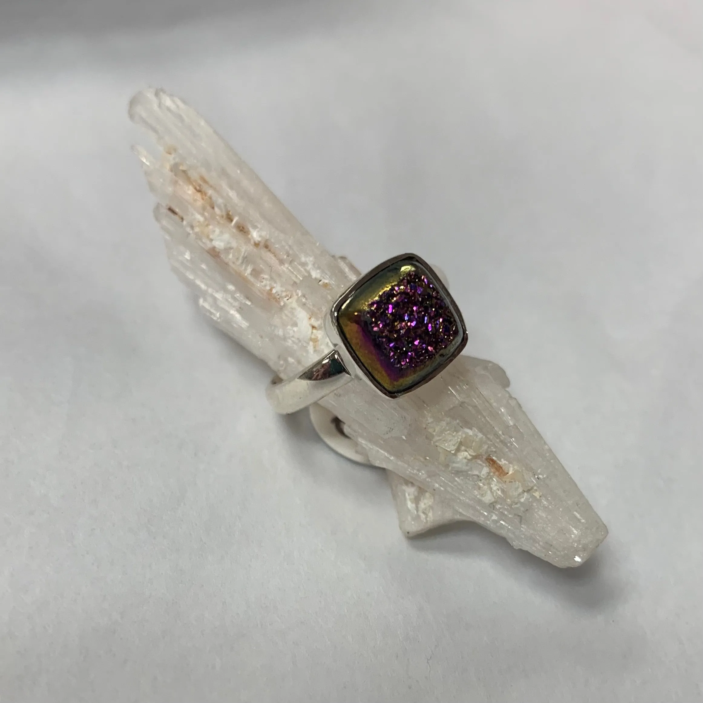 Titanium Druzzy Ring Size 6
