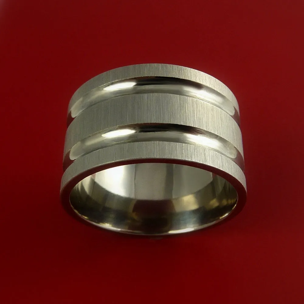 Titanium Extra Wide Modern Style Band Fashion Ring Made to Any Sizing 3 to 22