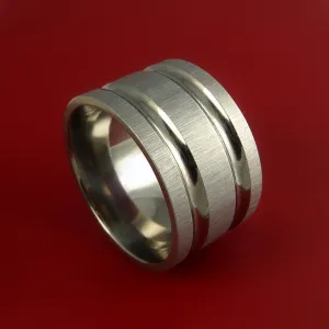 Titanium Extra Wide Modern Style Band Fashion Ring Made to Any Sizing 3 to 22