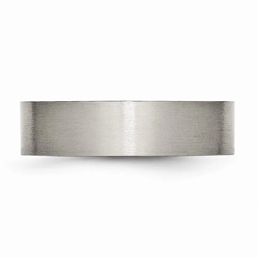 Titanium Flat 6mm Brushed Band