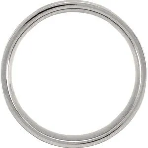 Titanium Grooved Band T845 - 6 mm