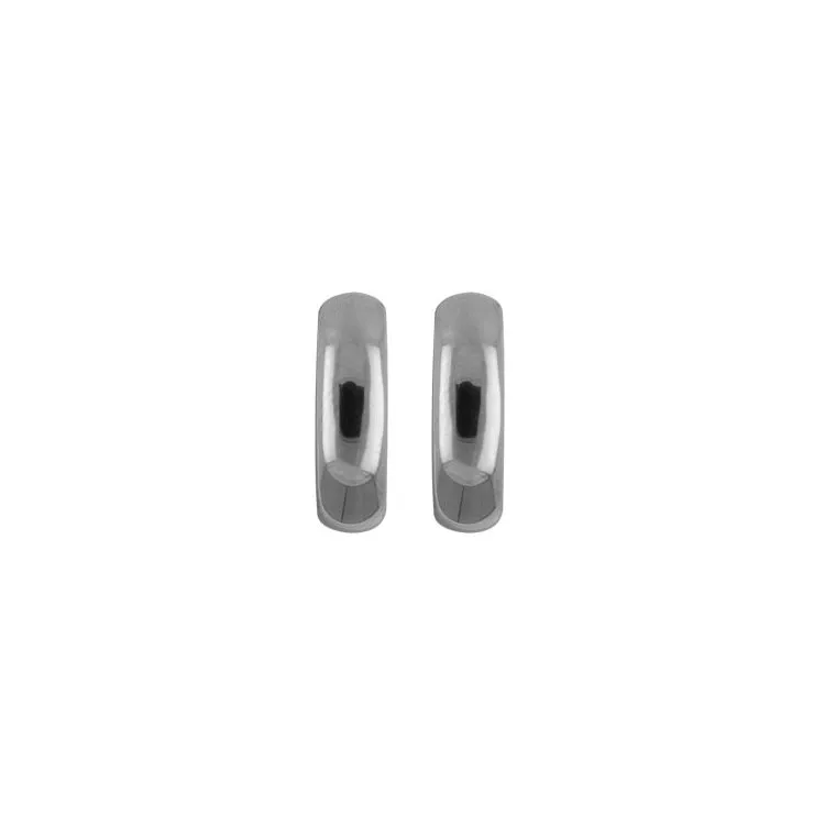 Titanium - huggie earrings - Polished