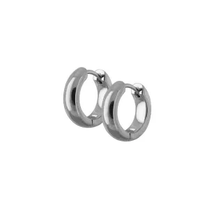 Titanium - huggie earrings - Polished