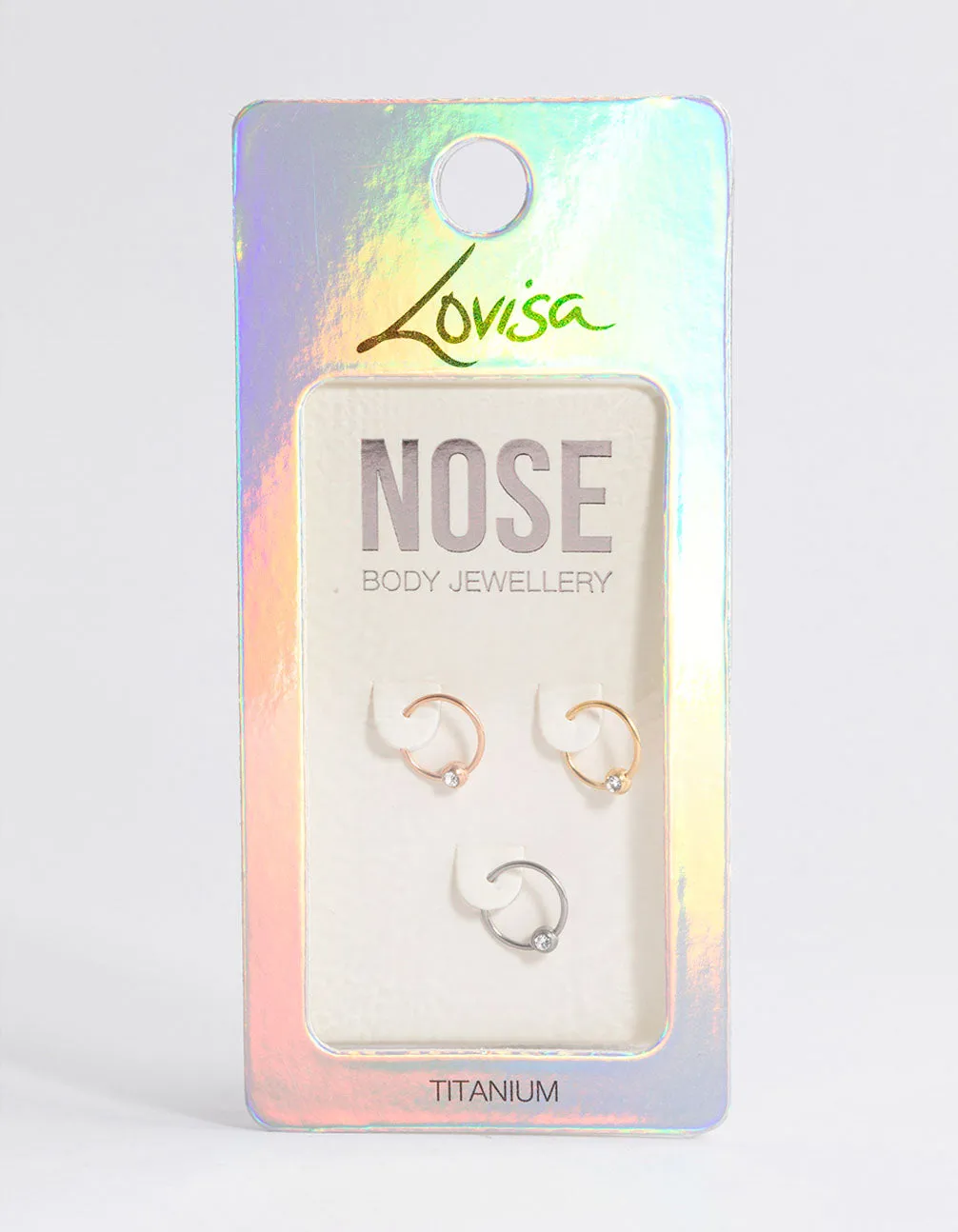 Titanium Nose Ring Pack