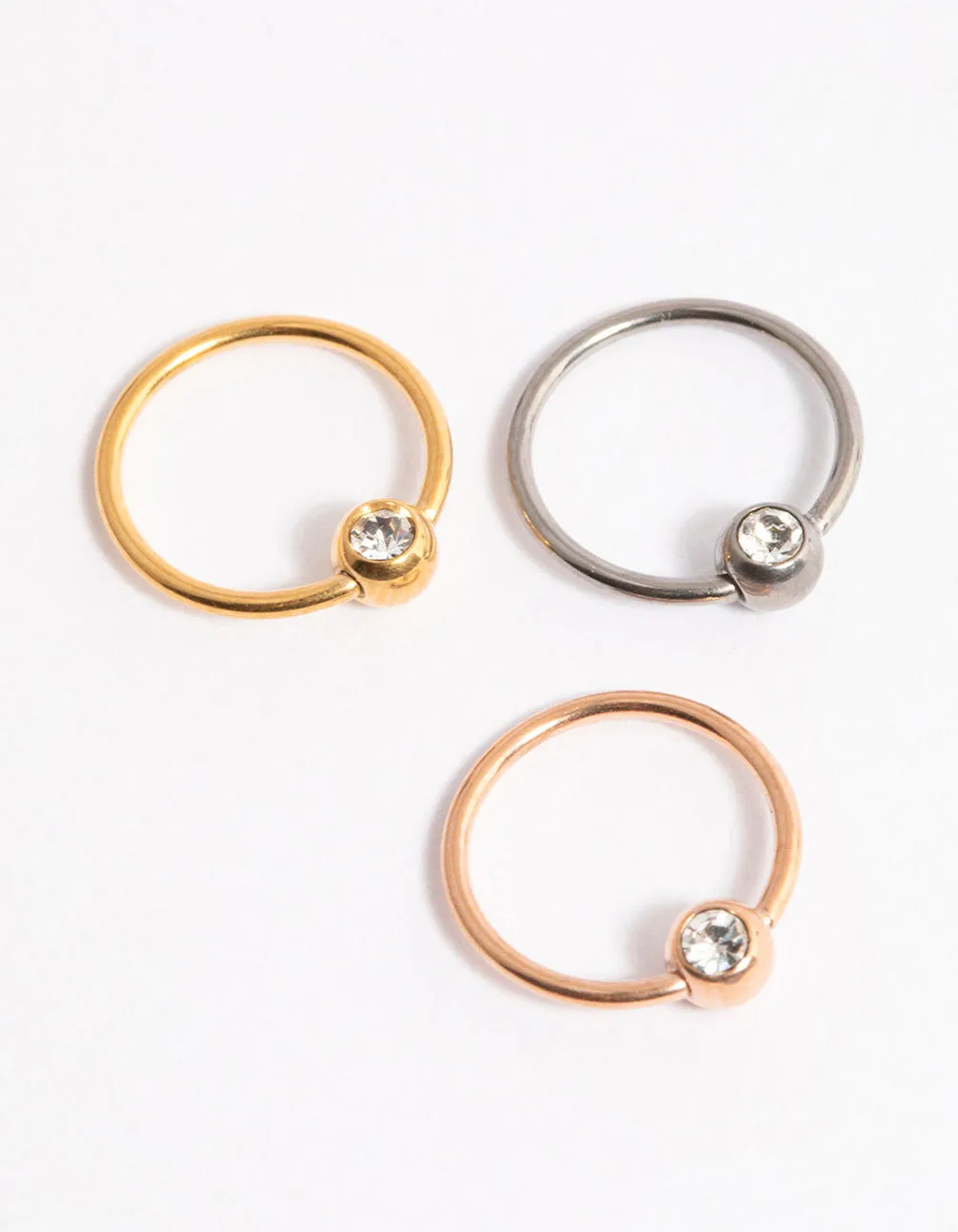 Titanium Nose Ring Pack