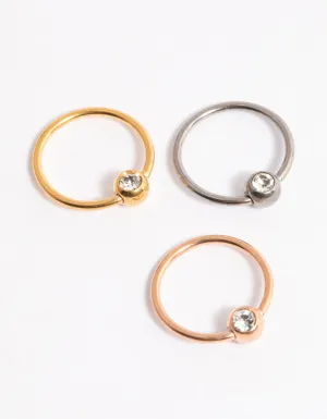 Titanium Nose Ring Pack