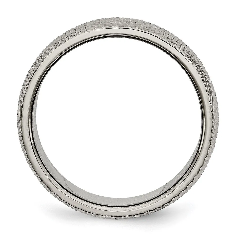Titanium Polished and Textured 8mm Band