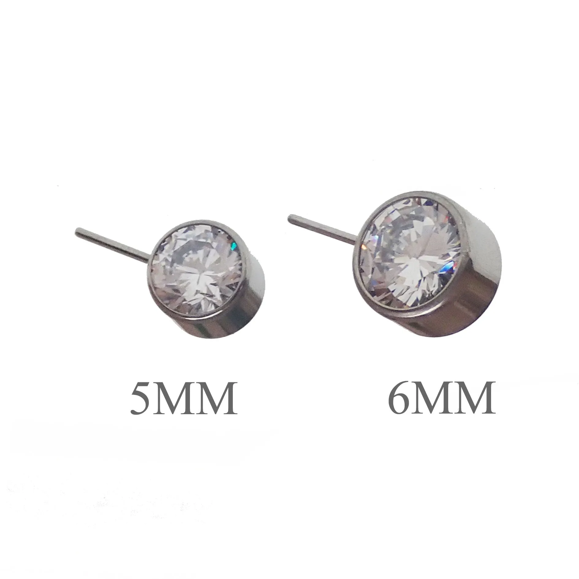 Titanium push Fit Nipple CZ jewelry