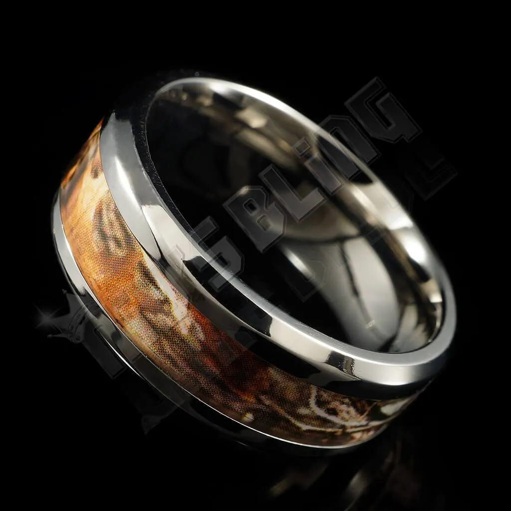 Titanium Realtree Camo Inlay Ring