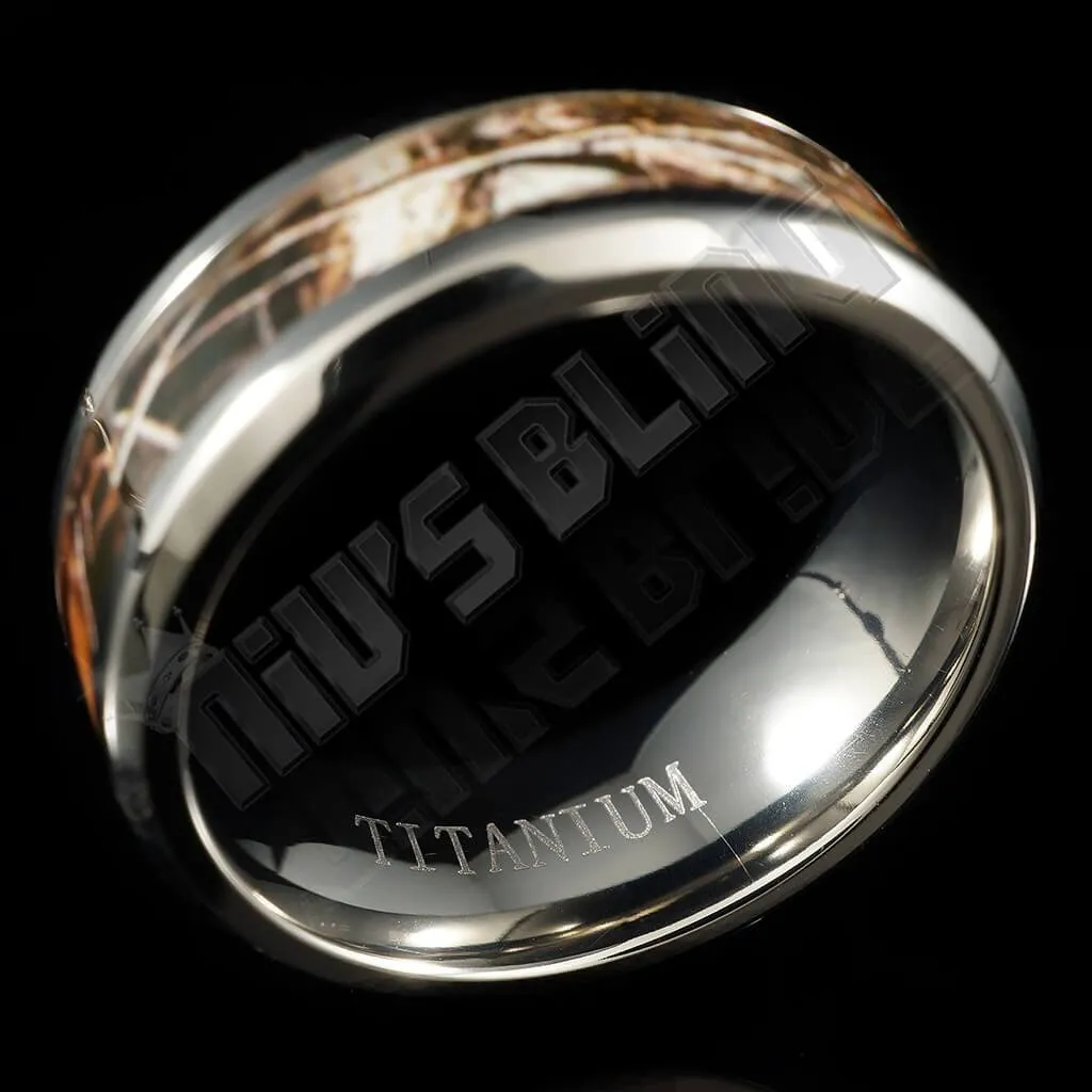 Titanium Realtree Camo Inlay Ring
