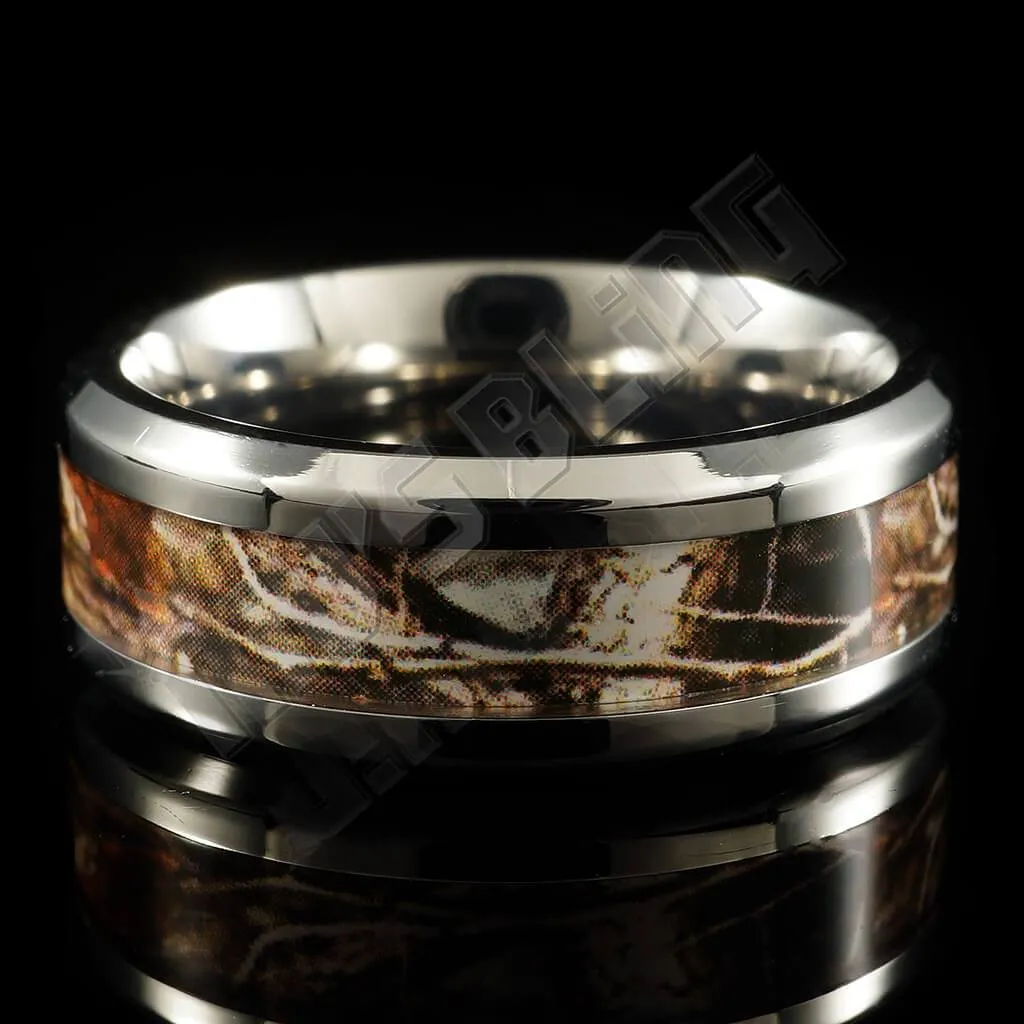 Titanium Realtree Camo Inlay Ring