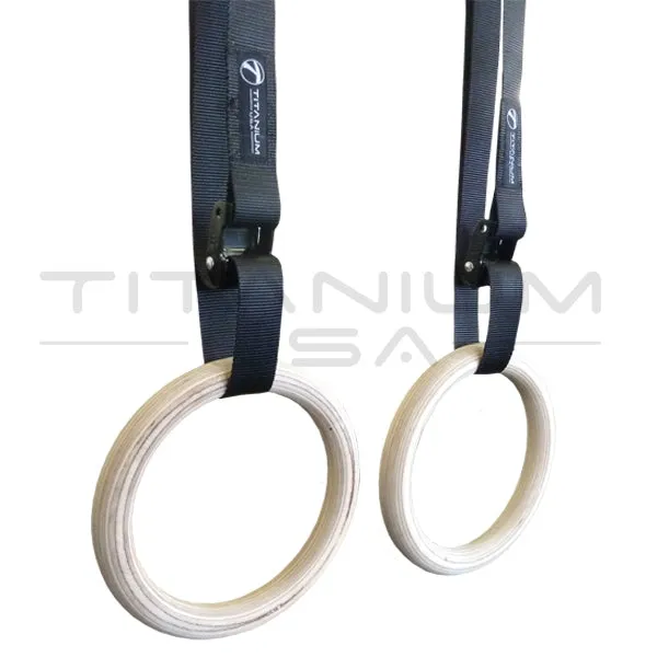 TITANIUM USA WOODEN GYM RINGS