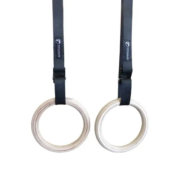 TITANIUM USA WOODEN GYM RINGS