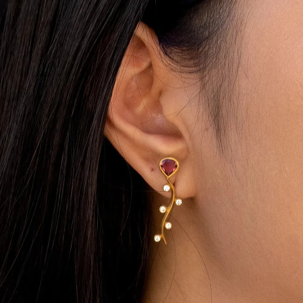 Tourmaline Diamond Trail Earrings