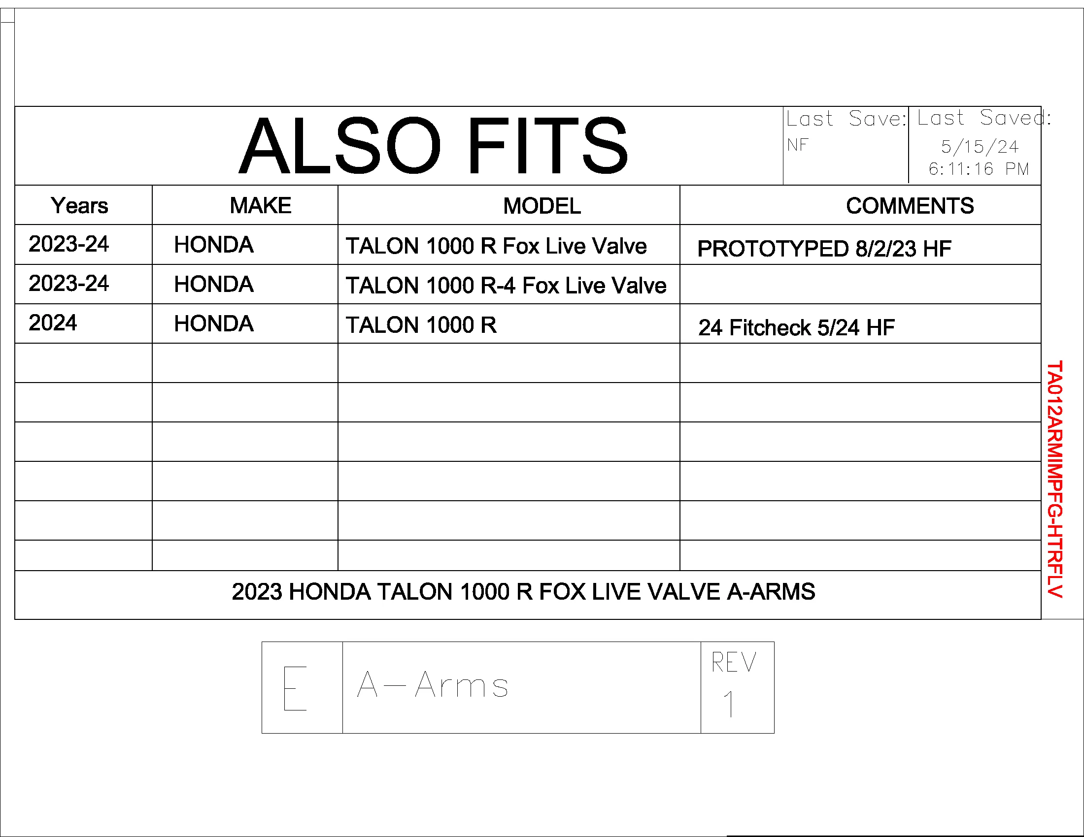 Trail Armor 2023 - 2024 Honda Talon 1000R, Talon 1000 R-4 Fox Live Valve, 2024 Talon 1000R Fox Live Valve iMpact Front A-Arm Guards set of 2