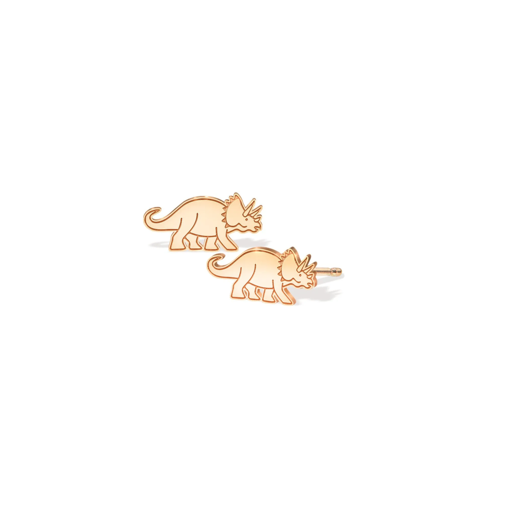 Triceratops Dinosaur Earrings