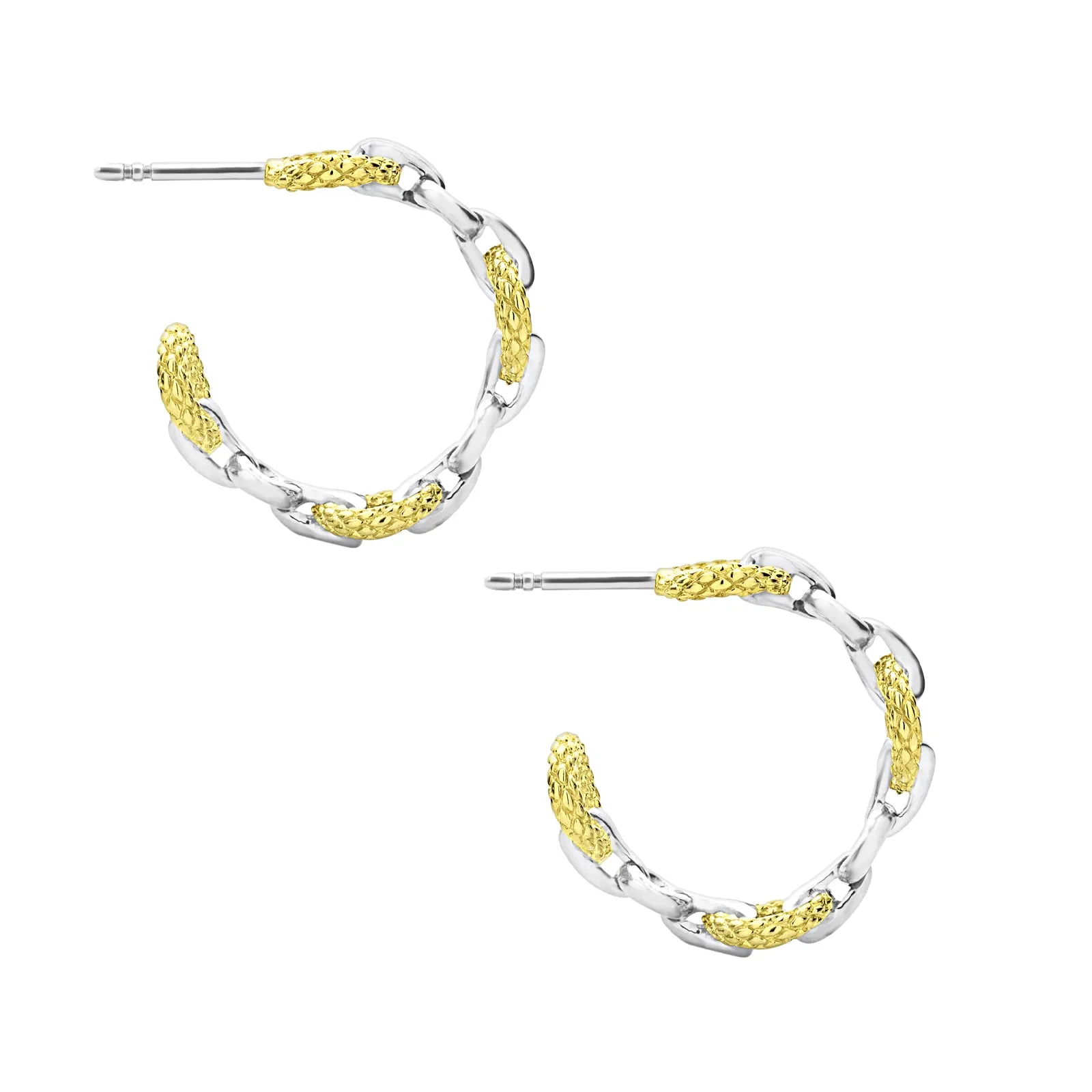 Tuileries Hoop Earring Small - Two Tone Gold   Silver