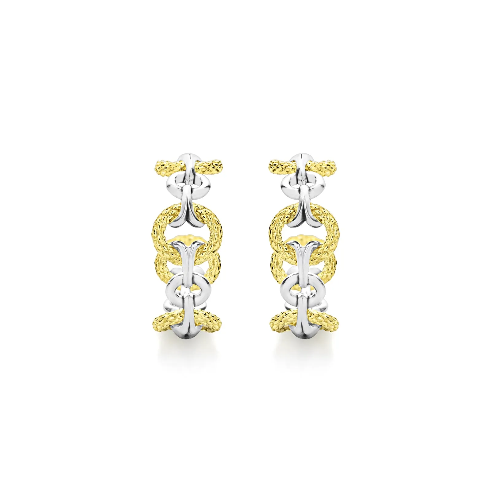 Tuileries Hoop Earring Small - Two Tone Gold   Silver