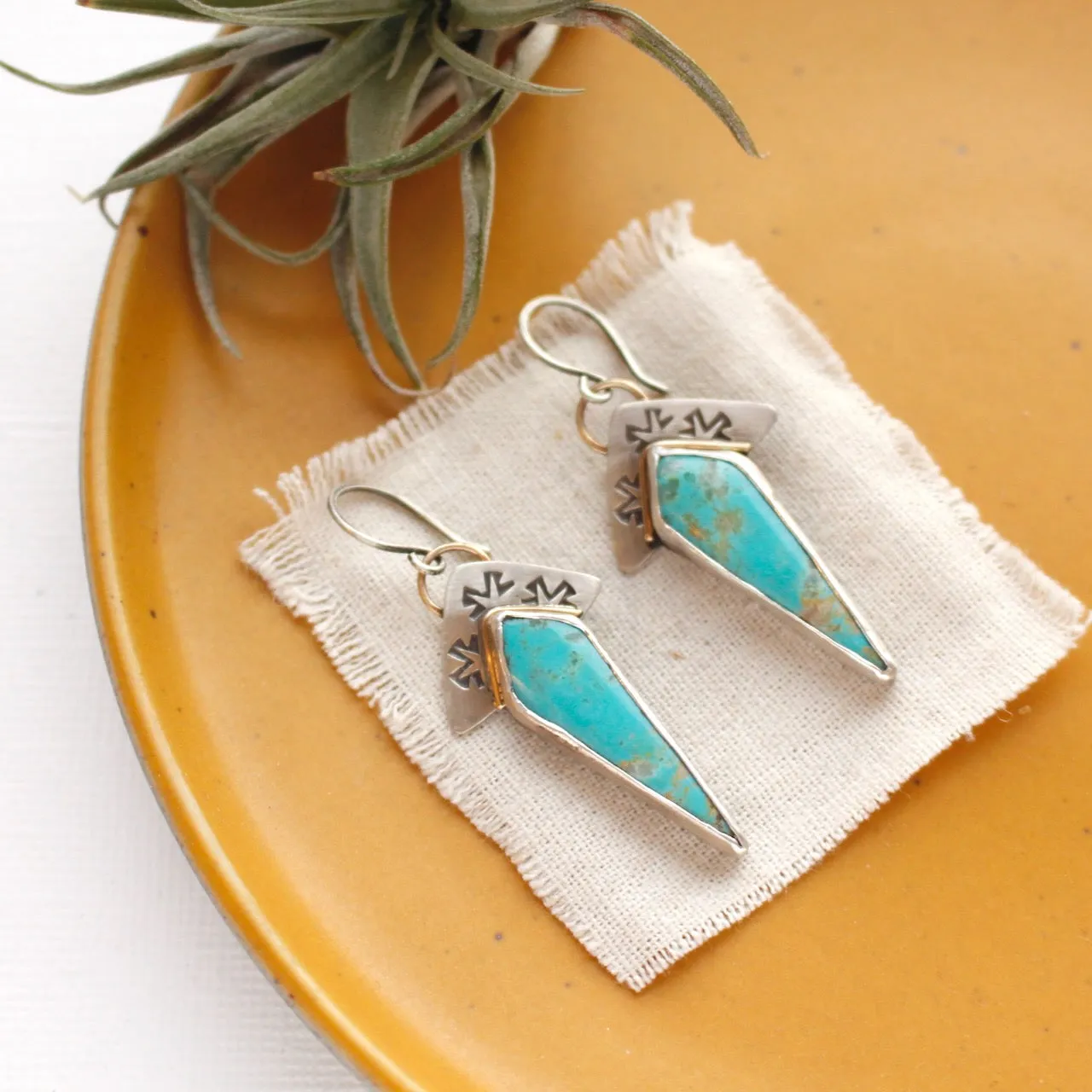 Turquoise Spear Earrings