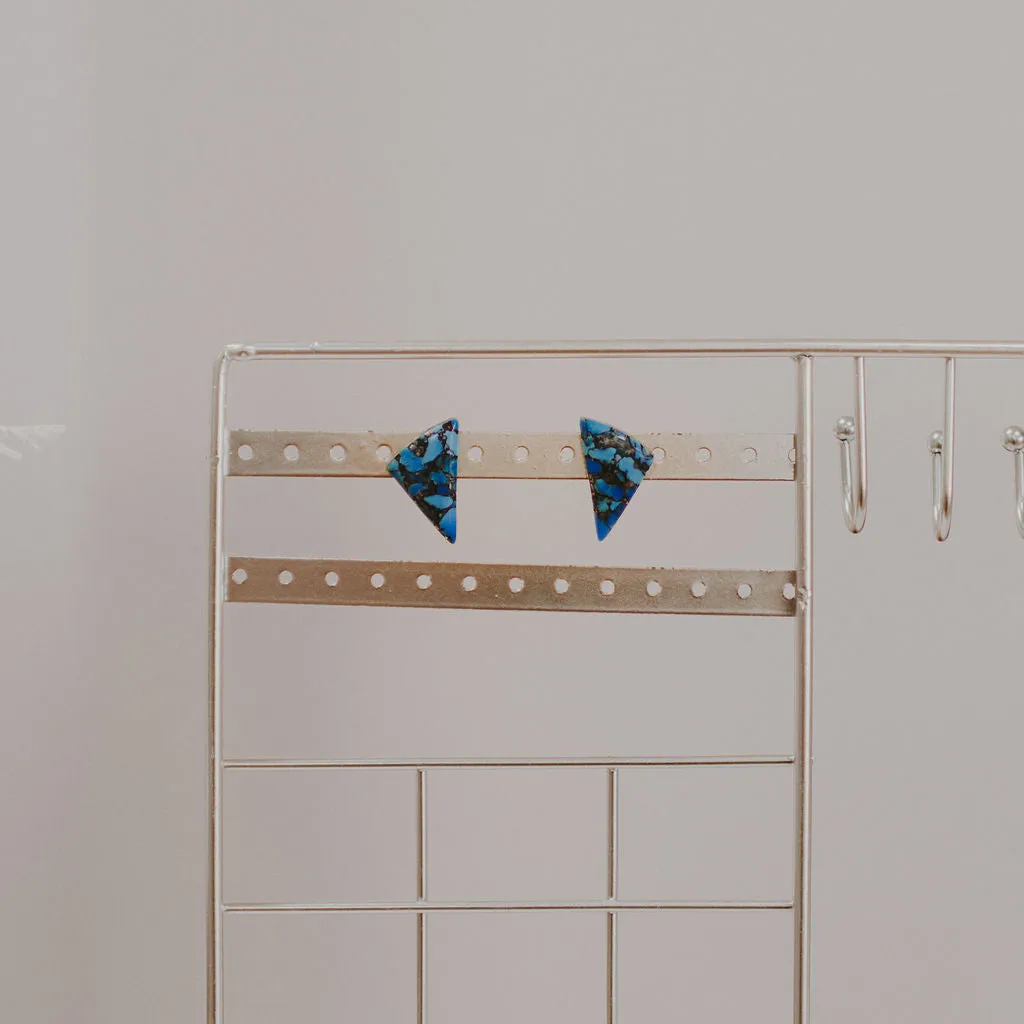 Turquoise Triangle Earrings