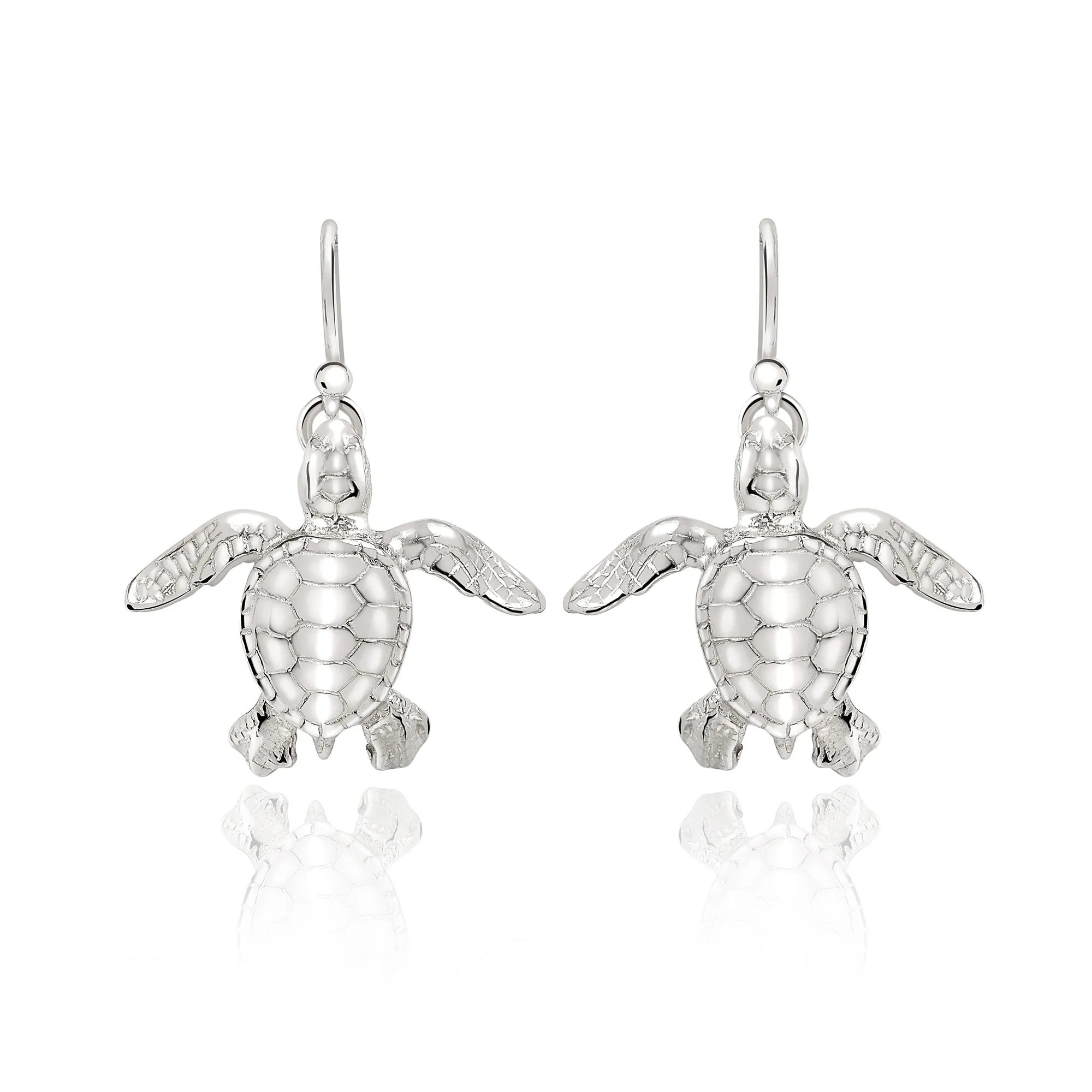 Turtle Earrings Sterling Silver- Sea Turtle Drop Earrings, Sea Turtle Gift for Women, Sterling Silver Turtle Dangle Earrings, Gifts for Turtle Lovers