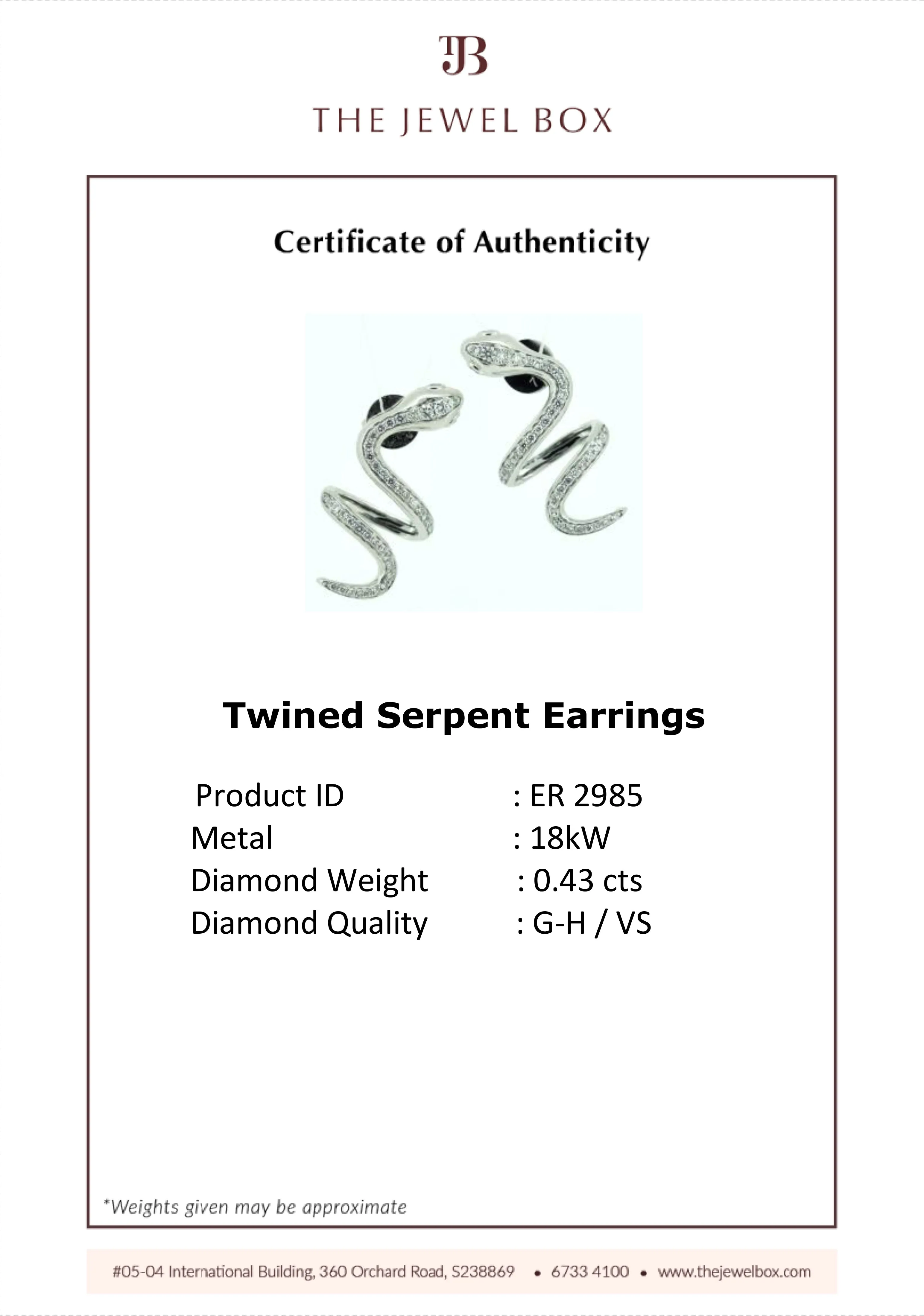 Twined Serpent Earrings