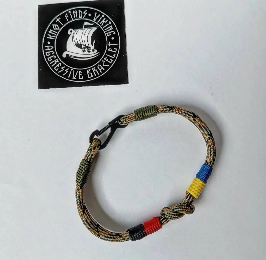 UA Tactical bangle. Paracord bracelet. Ukrainian thin paracord bangle. Army style. Ukrainian symbol. Glory to Ukraine.