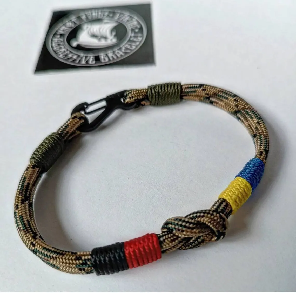 UA Tactical bangle. Paracord bracelet. Ukrainian thin paracord bangle. Army style. Ukrainian symbol. Glory to Ukraine.