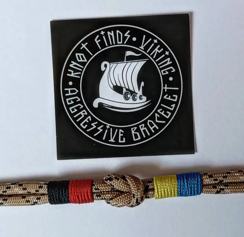 UA tactical bracelet, paracord bracelet. Ukrainian symbol. Glory to Ukraine. Bracelet for men.