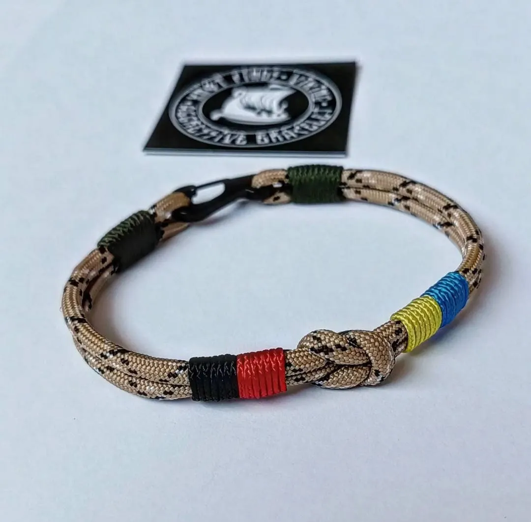 UA tactical bracelet, paracord bracelet. Ukrainian symbol. Glory to Ukraine. Bracelet for men.
