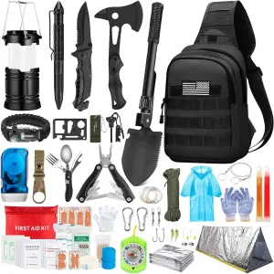 Ultimate 151 Pcs Survival Kit by Taiker - Be Prepared for Any Adventure!