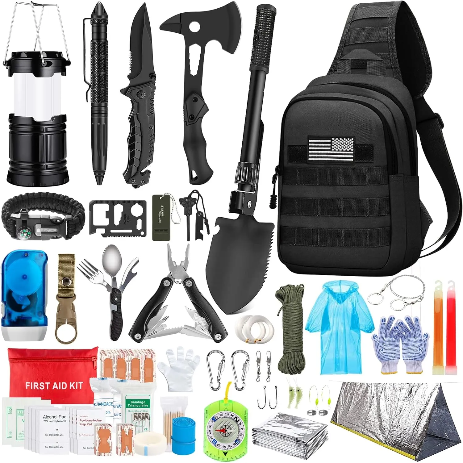 Ultimate 151 Pcs Survival Kit by Taiker - Be Prepared for Any Adventure!