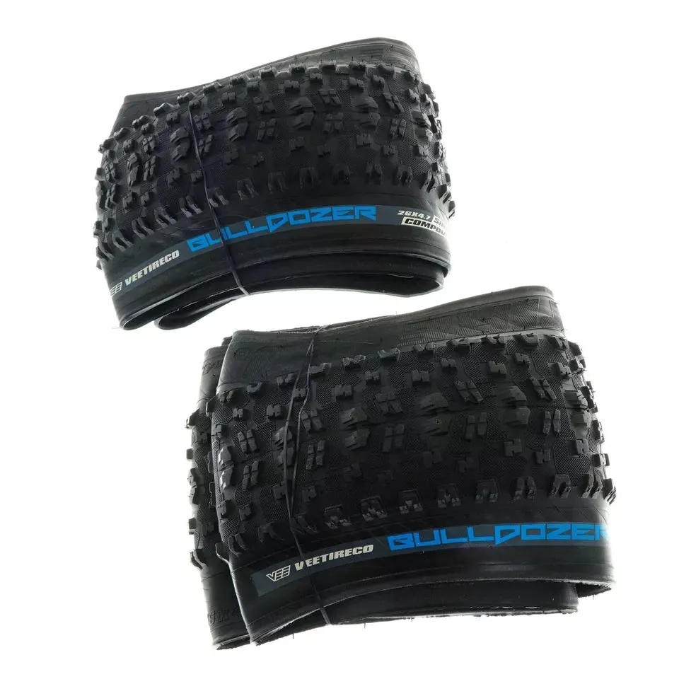 Vee Tire Bulldozer 26"X4.7 Tubeless Ready TLR Fat Bike E-Bike 1 or 2 Tires