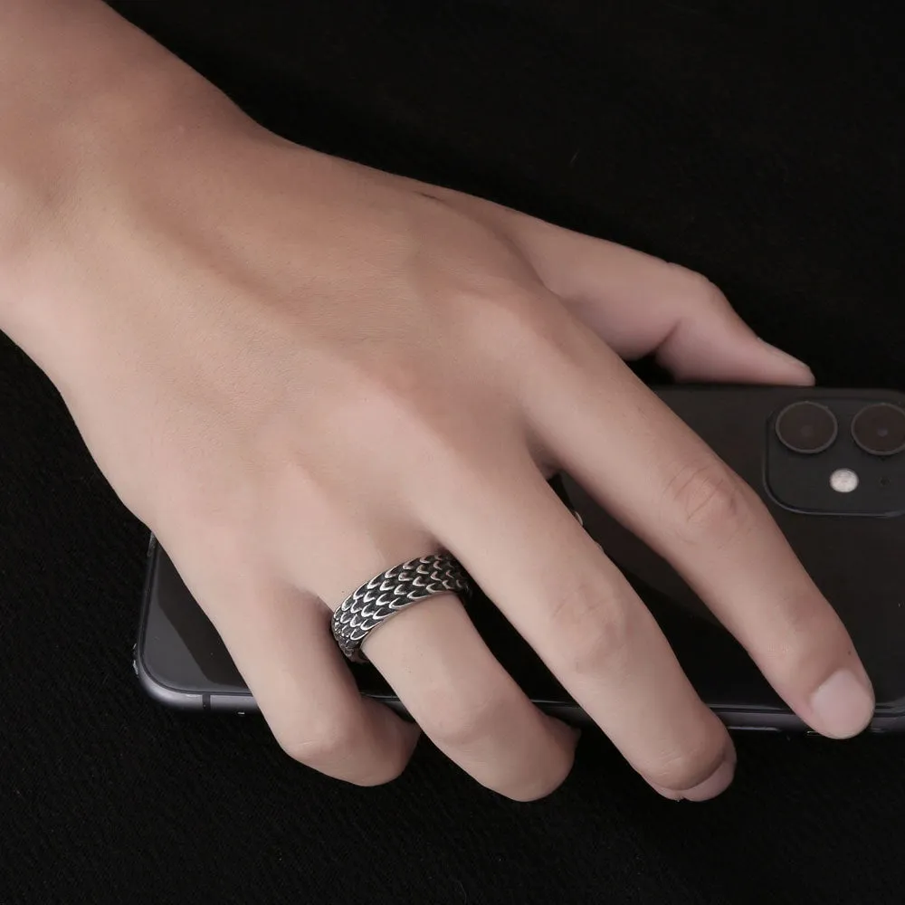 Vintage Couple's Titanium and Stainless Steel Matching Rings
