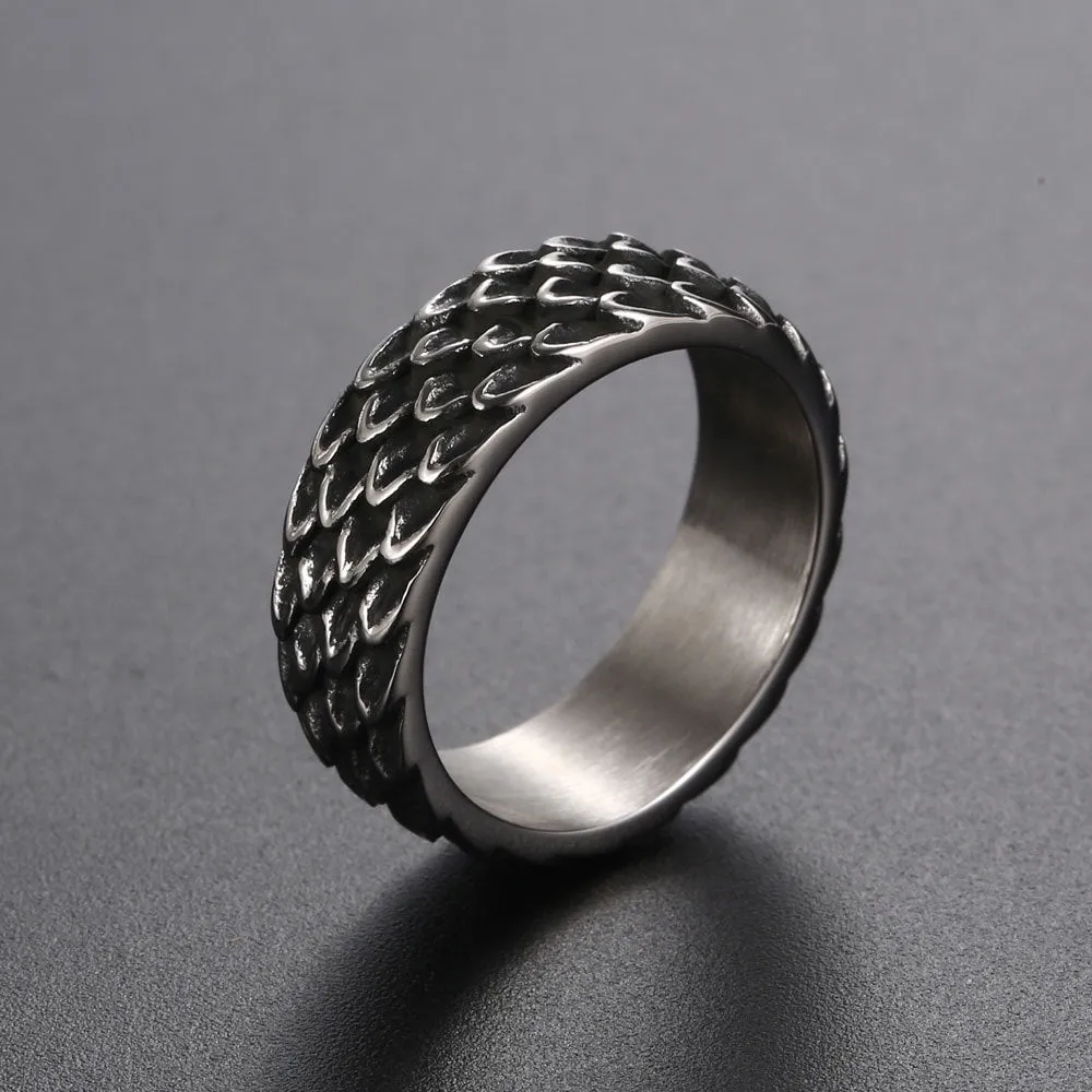 Vintage Couple's Titanium and Stainless Steel Matching Rings