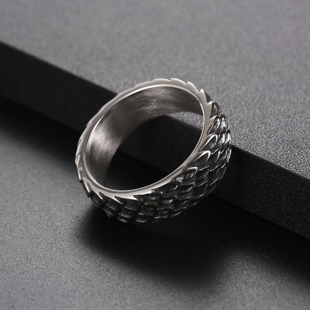 Vintage Couple's Titanium and Stainless Steel Matching Rings