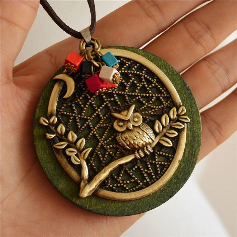 Vintage womens jewelry statement necklaces pendants long rope necklace