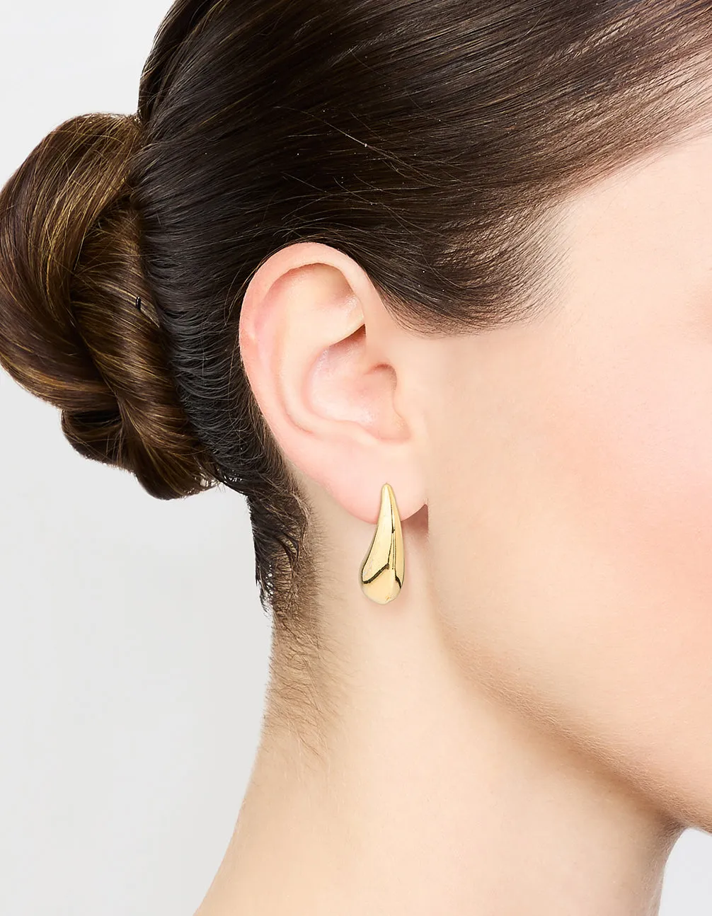 Waterproof Gold Plated Stainless Steel Skinny Bubble Drop Earrings