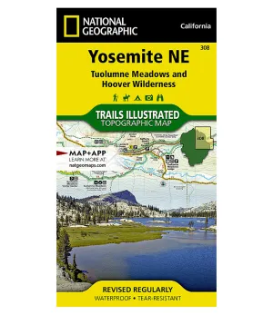 Yosemite NE-Tuolumne & Hoover Wilderness Map