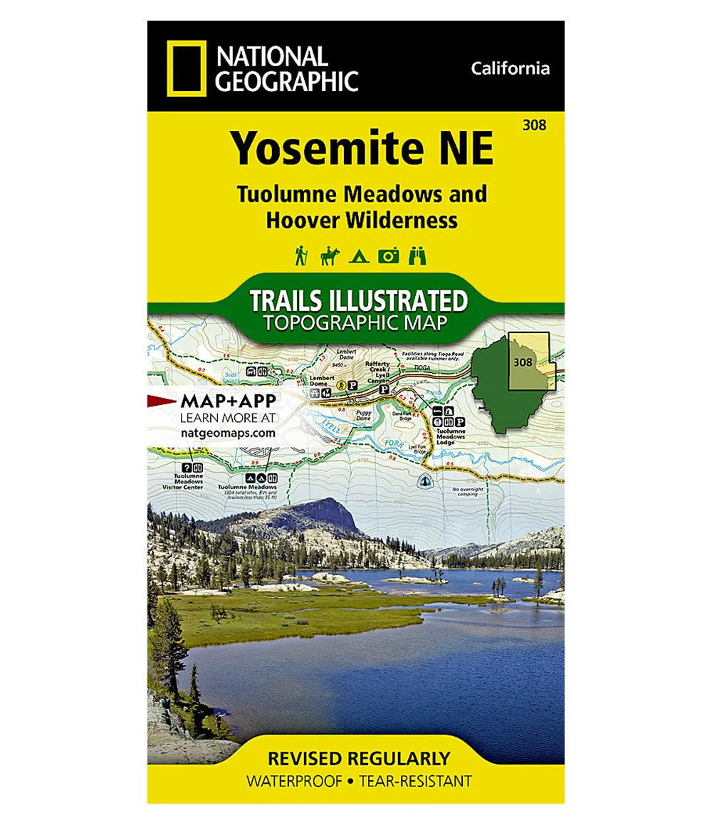Yosemite NE-Tuolumne & Hoover Wilderness Map