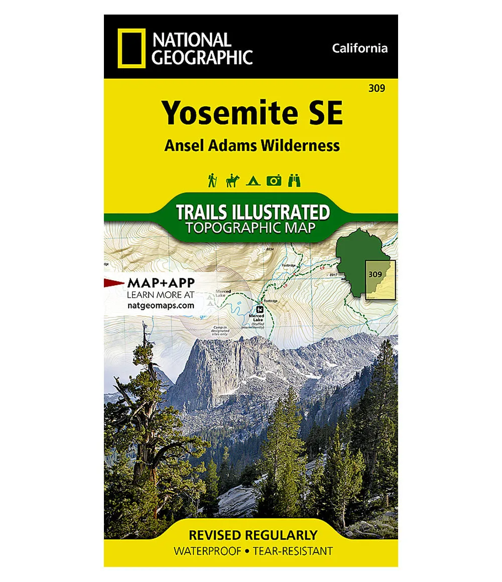 Yosemite SE-Ansel Adams Wilderness Map