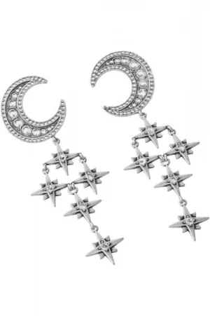 Zakira Crescent Earrings - Silver
